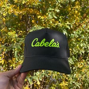 Cabelas bass pro shops black mesh cap hat
